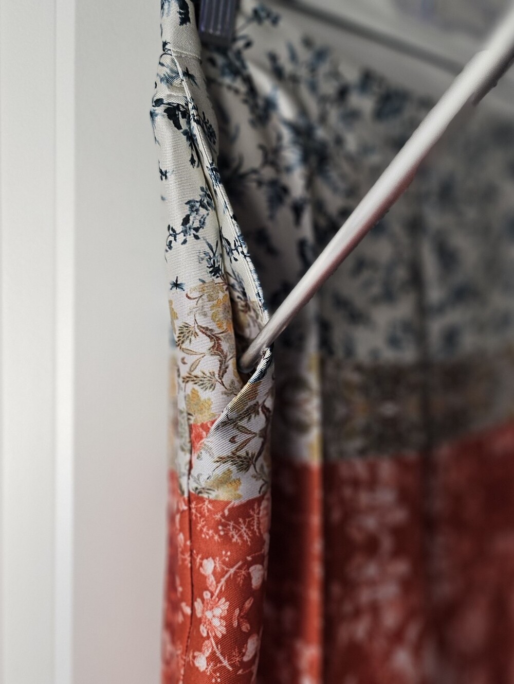 Zara Boho Straight Leg Palazzo Pants S Patchwork Floral Festival Coastal Flowy - Picture 4 of 13